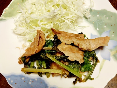 ☘️豚肉&大根の葉炒め☘️